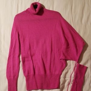 Asymmetric Wool Turtleneck Sweater